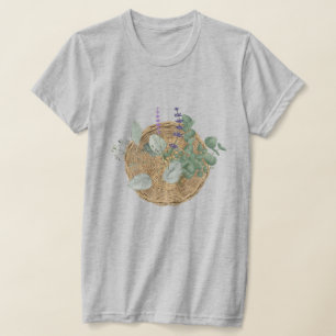 Floral bunch in basket T-Shirt