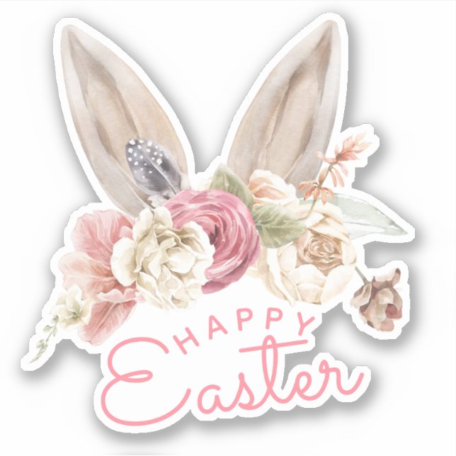 Floral Bunny Ears | Happy Easter (Front)