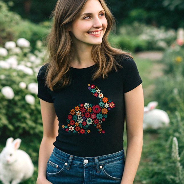 Floral Bunny T-Shirt (Creator Uploaded)