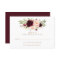 Floral Burgundy Blush Elegant Wedding RSVP Respond