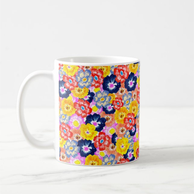 Floral burst coffee mug (Left)