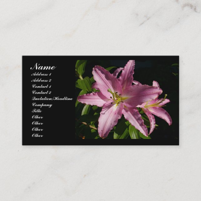 Floral business card (Front)