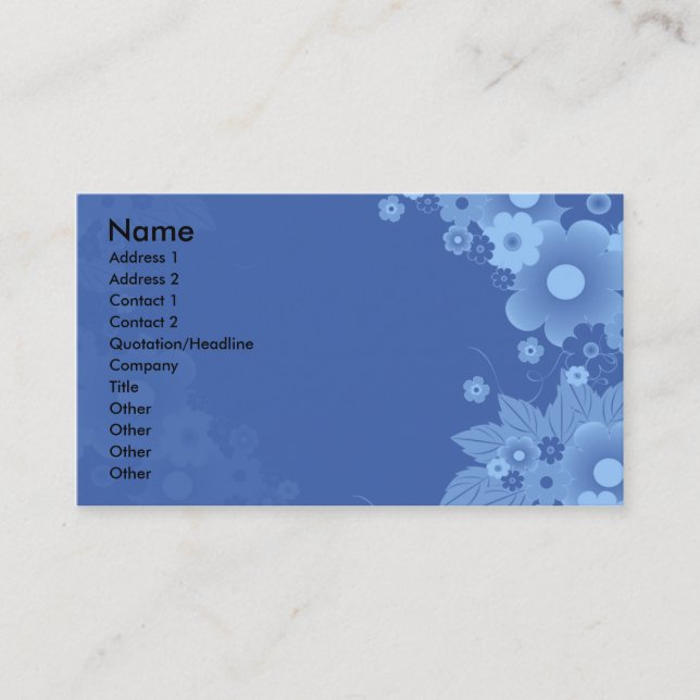 Floral Business Card (Front)