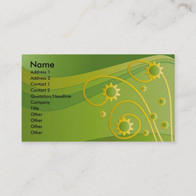Floral Business Card (Front)