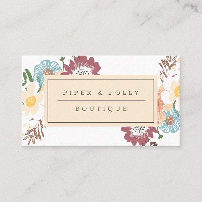 Floral Business Card (Front)