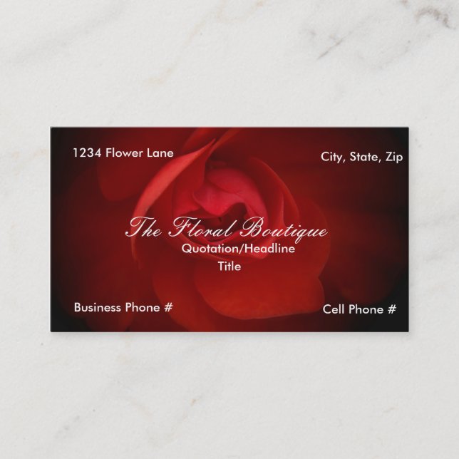 Floral business card.. card (Front)