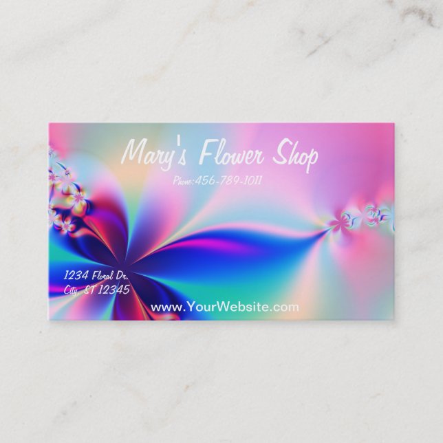 Floral Business Card Design (Front)