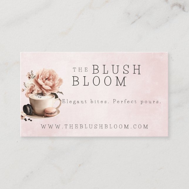 Floral Business Card for Bakeries/Coffee Shops (Front)