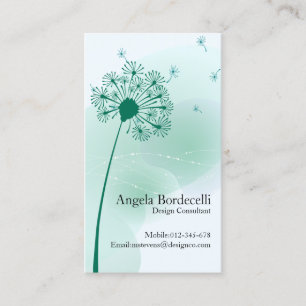Floral Business Card Gentle Dandelion