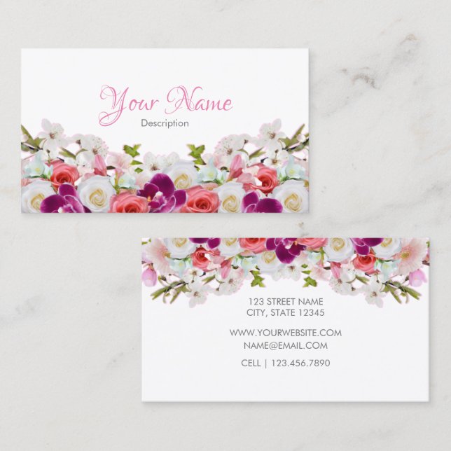 Floral Business Card - II (Front/Back)