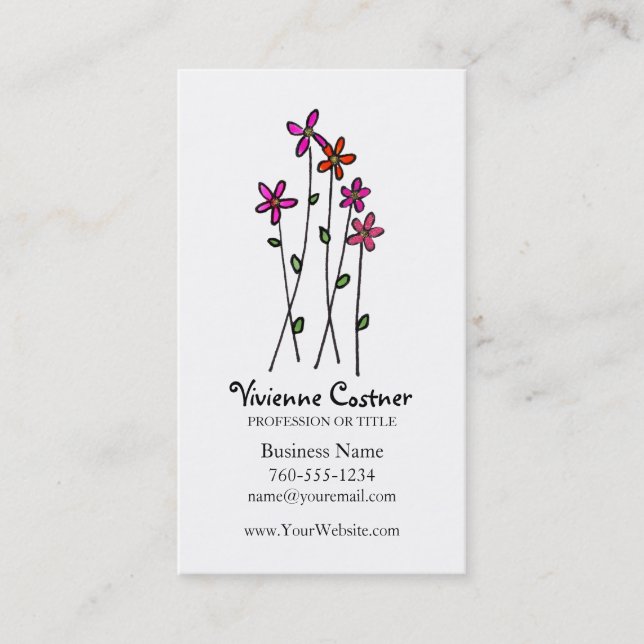 Floral Business Cards (Front)