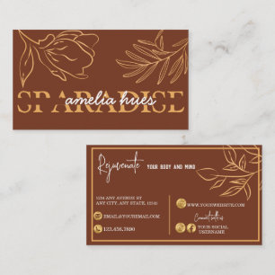 Floral Business Terracotta Business Card