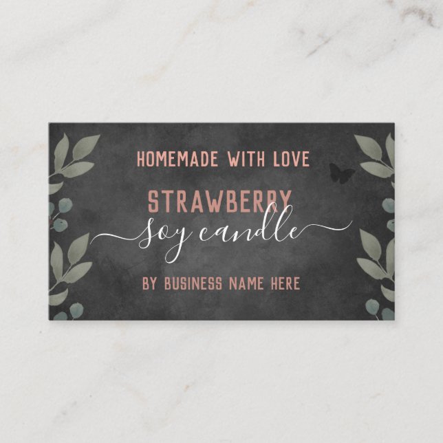 Floral Butterflies Custom Business Business Card (Front)