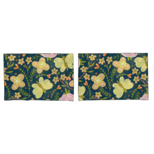 Floral, Butterfly And Glamour Seamless Elegant   Pillowcase