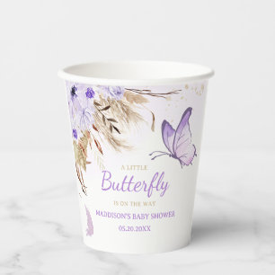 Floral Butterfly Baby Shower Paper Cups