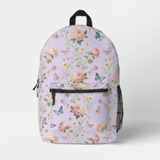 Floral Butterfly Backpack with Peonies
