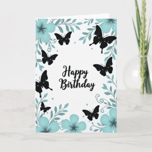 Floral Butterfly Birthday Card