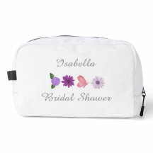 Floral & Butterfly Bridal Shower Makeup Bag