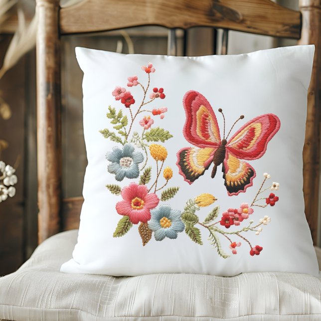 Floral Butterfly  Cushion (Creator Uploaded)
