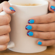 floral butterfly french tip style nail wraps
