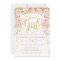 Floral Butterfly Girl Baby Shower Invitation