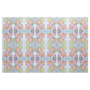 Floral Butterfly Kaleidoscope Fabric