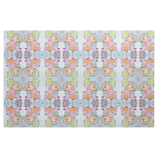 Floral Butterfly Kaleidoscope Fabric (Fat Quarter)