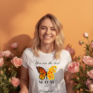 Floral Butterfly Mother's Day Personalized T-Shirt