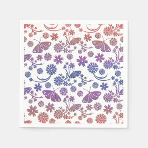Floral Butterfly Napkin