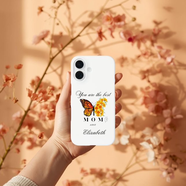 Floral Butterfly Personalized iPhone 16 case (Creator Uploaded)