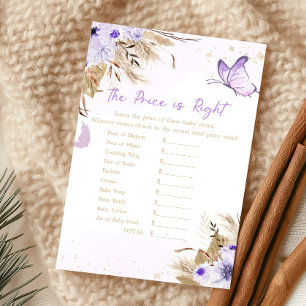 Floral Butterfly Shower The Price Is Right Game