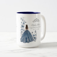 Floral Butterfly Silver Blue Tiara Quinceañera