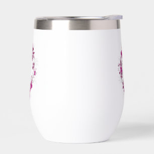 Floral Butterfly Stemless Wine Tumbler