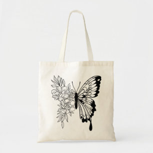 Floral butterfly Tote Bag
