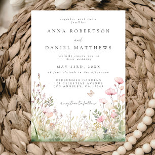 Floral Butterfly Wedding Invitation