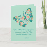 Floral Butterfly with Scripture Quote All Occasion