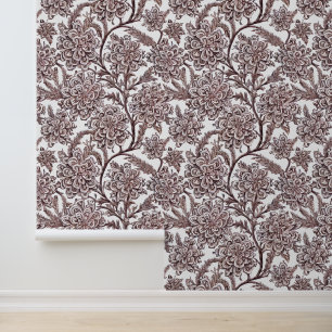 Floral byzantine flower collage vintage country wallpaper