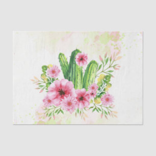 Floral Cactus Tissue Paper