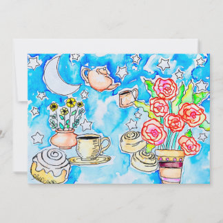 Floral Cafe Invitation