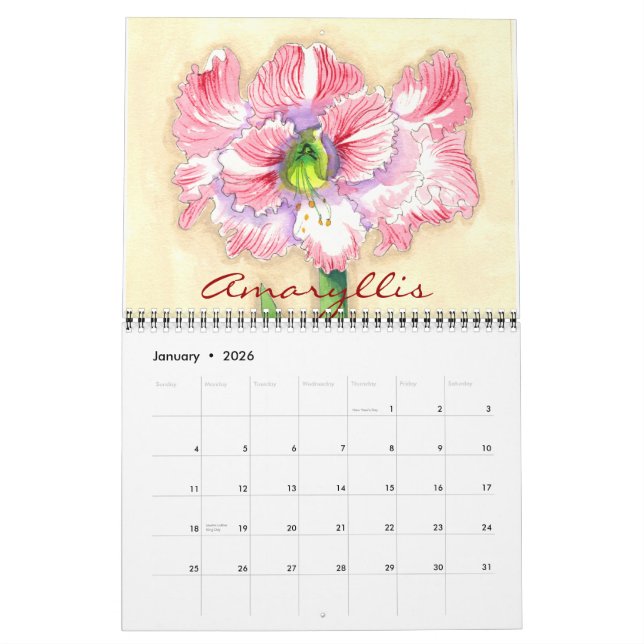 Floral calendar (Jan 2026)