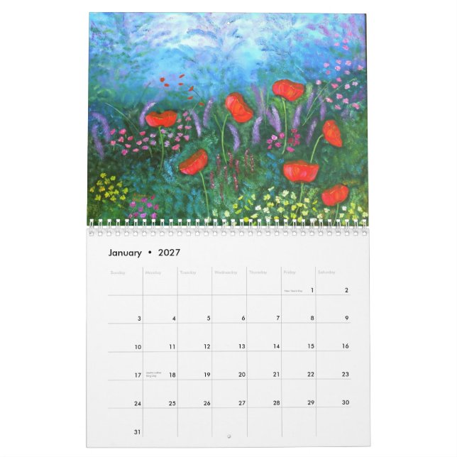 Floral Calendar (Jan 2027)