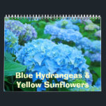 Floral Calendar Blue Hydrangeas Yellow Sunflowers<br><div class="desc">Nature Floral Photography CALENDARS Blue Hydrangeas & Yellow Sunflowers, Flower Gardens Photography Calendars, Sunlit Flowers Gift Calendars, Christmas Gifts, OFFICE ART, Corporate Client Git Calendars, Artwork Calendars, Botanical Forest Landscapes. BASLEE TROUTMAN FINE ART COLLECTIONS. Bookmark this site for great gift ideas all year! GETTING A GIFT? COMBINE several products. Calendars,...</div>