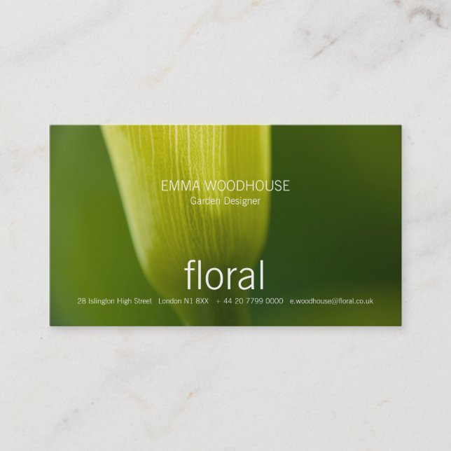 Floral - Calla Business Card (Front)