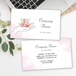 Floral Candle  Business Card