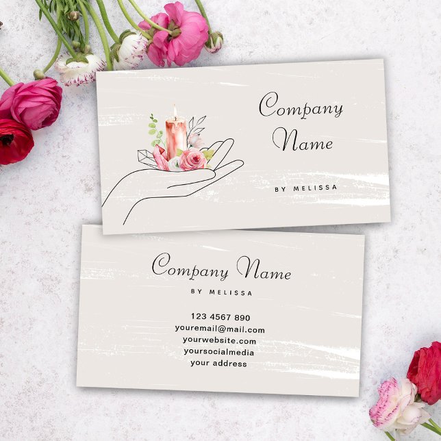 Floral Candle  Business Card (Creator Uploaded)