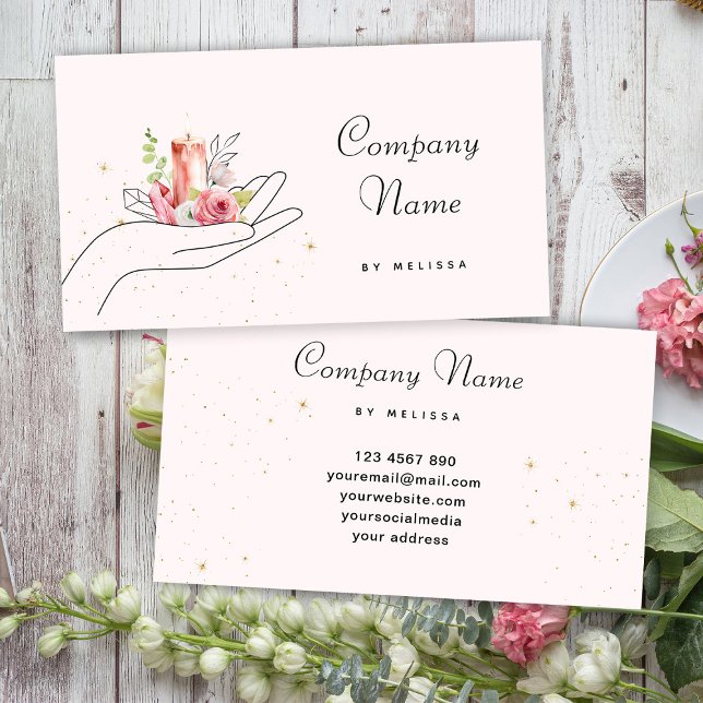 Floral Candle  Business Card (Creator Uploaded)