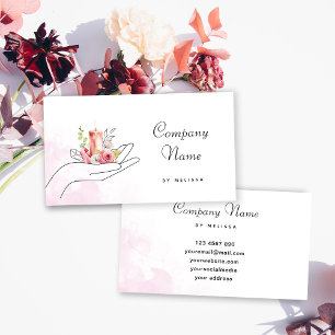 Floral Candle  Business Card