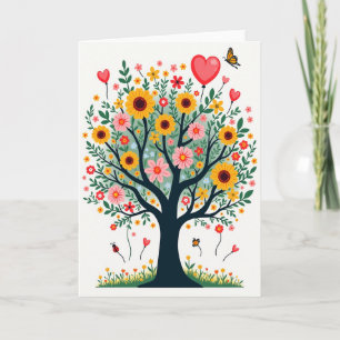 Floral Canopy Birthday Card