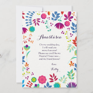 Floral Canvas Card