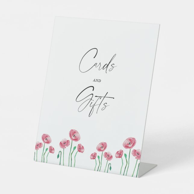 Floral cards and gifts poster pedestal sign (Front)
